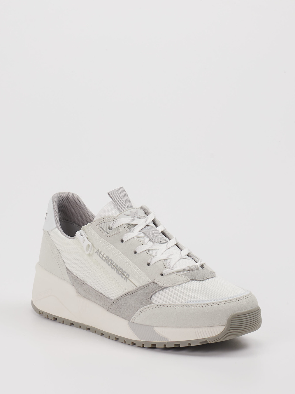 Allrounder – Sneaker aus Velour/Textil weiß