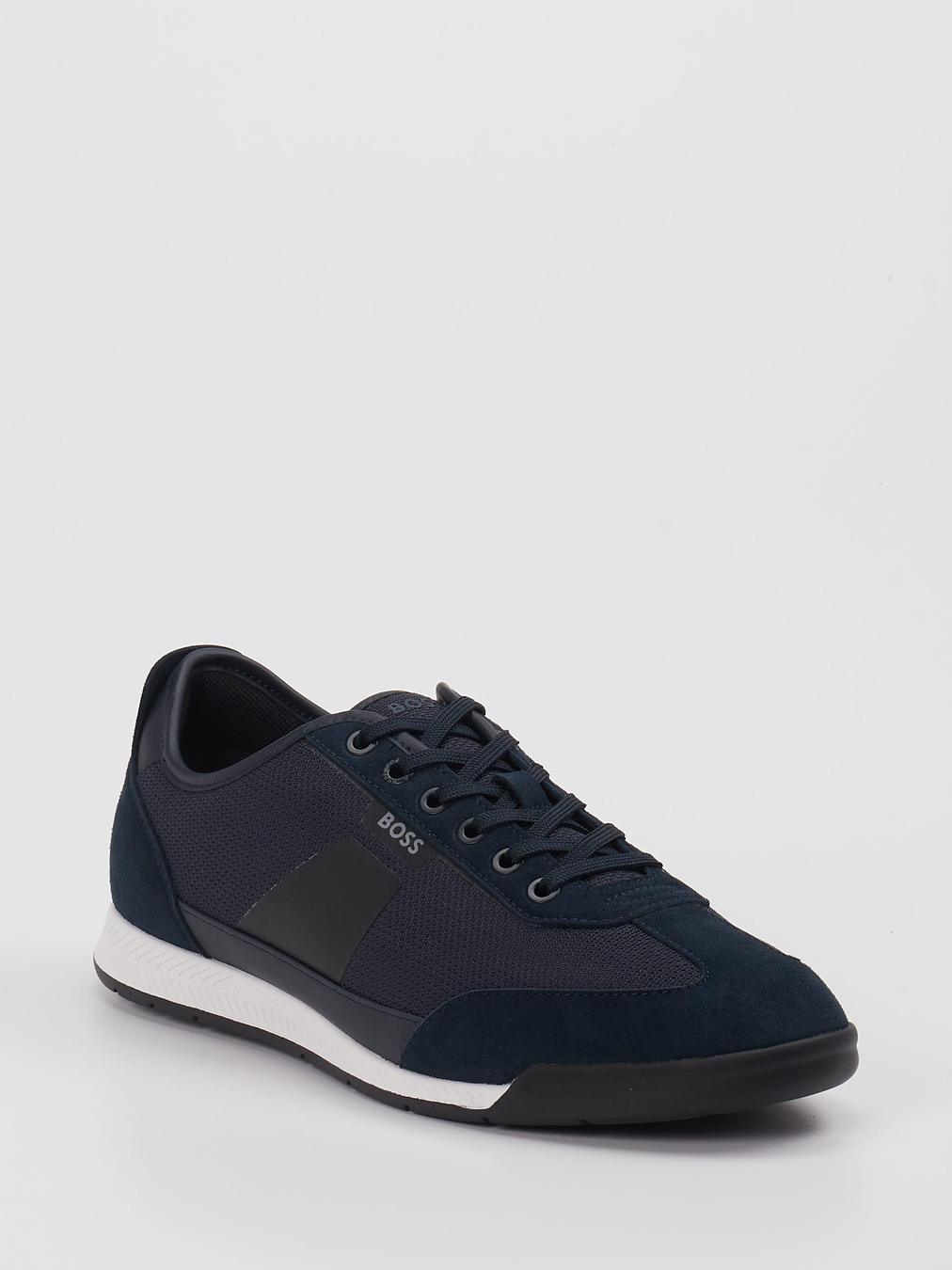 Boss – Sneaker aus Textil blau