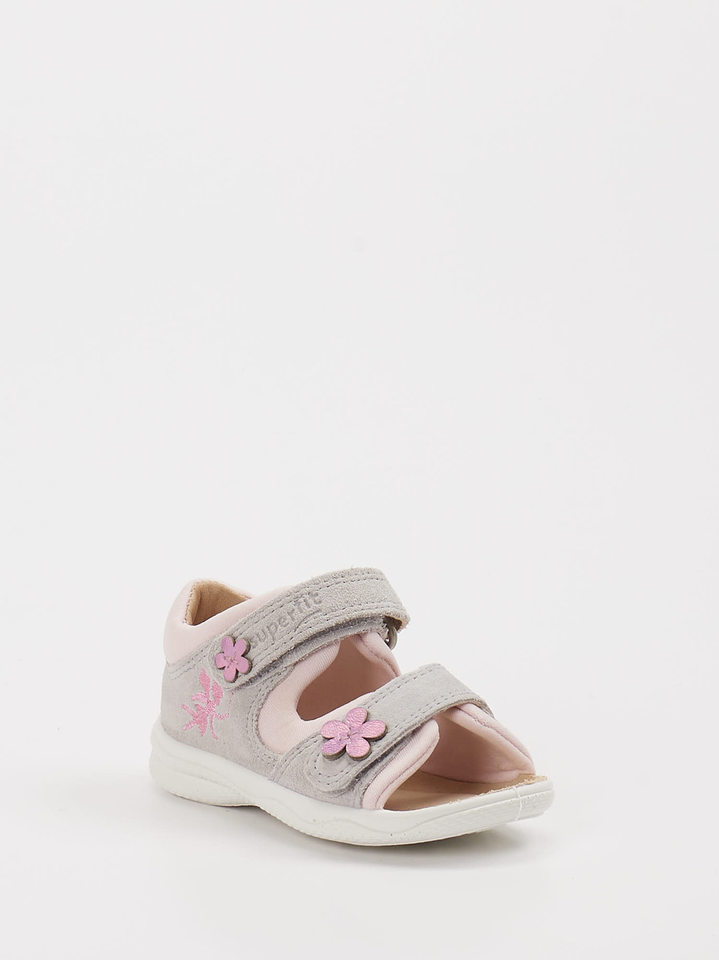 Superfit – Klettsandalen aus Veloursleder Hellgrau