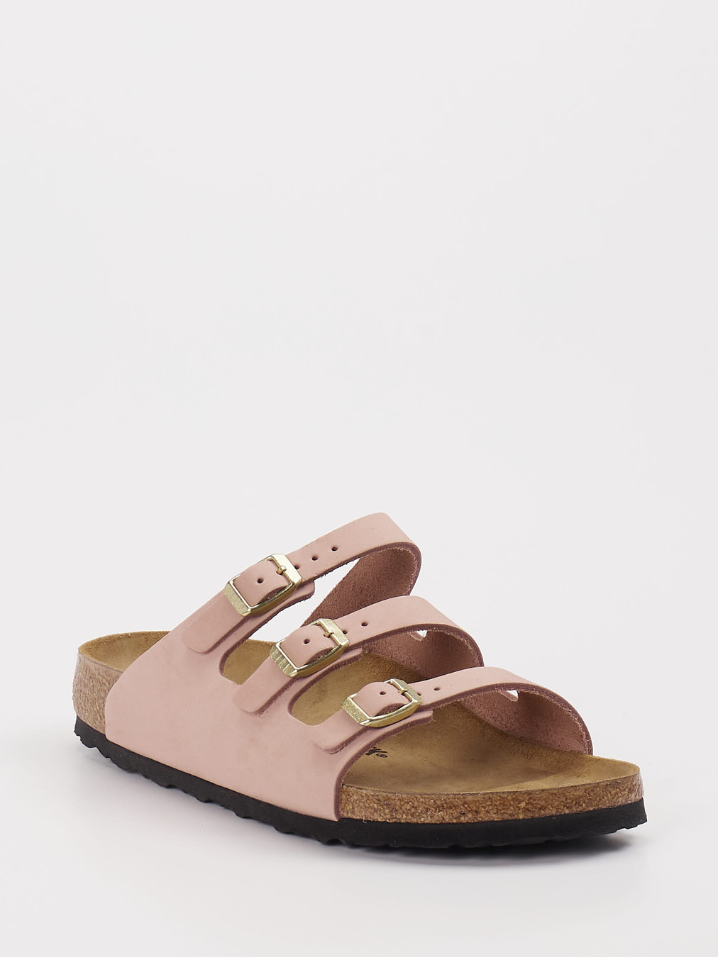 Birkenstock – Pantolette aus Nubukleder Rosa
