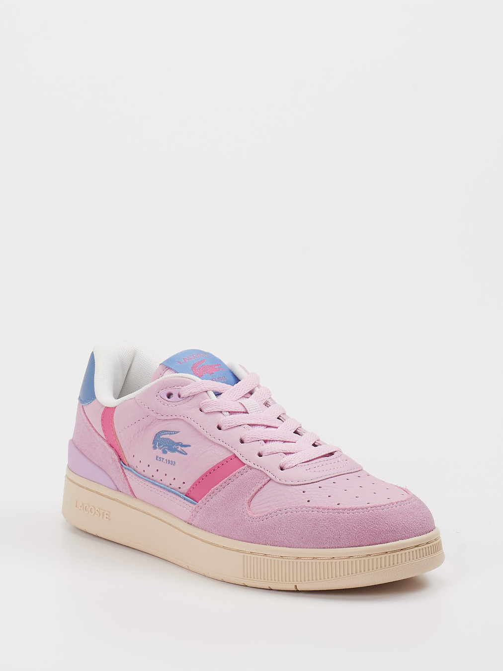 Lacoste – Sneaker aus Leder pink