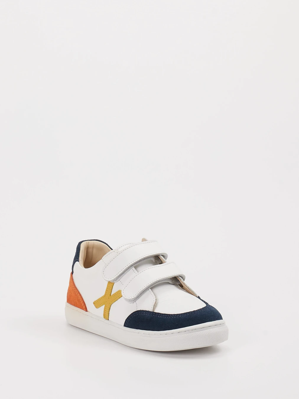 Cypres – Klett-Sneaker aus Kalbleder Blau-Weiß