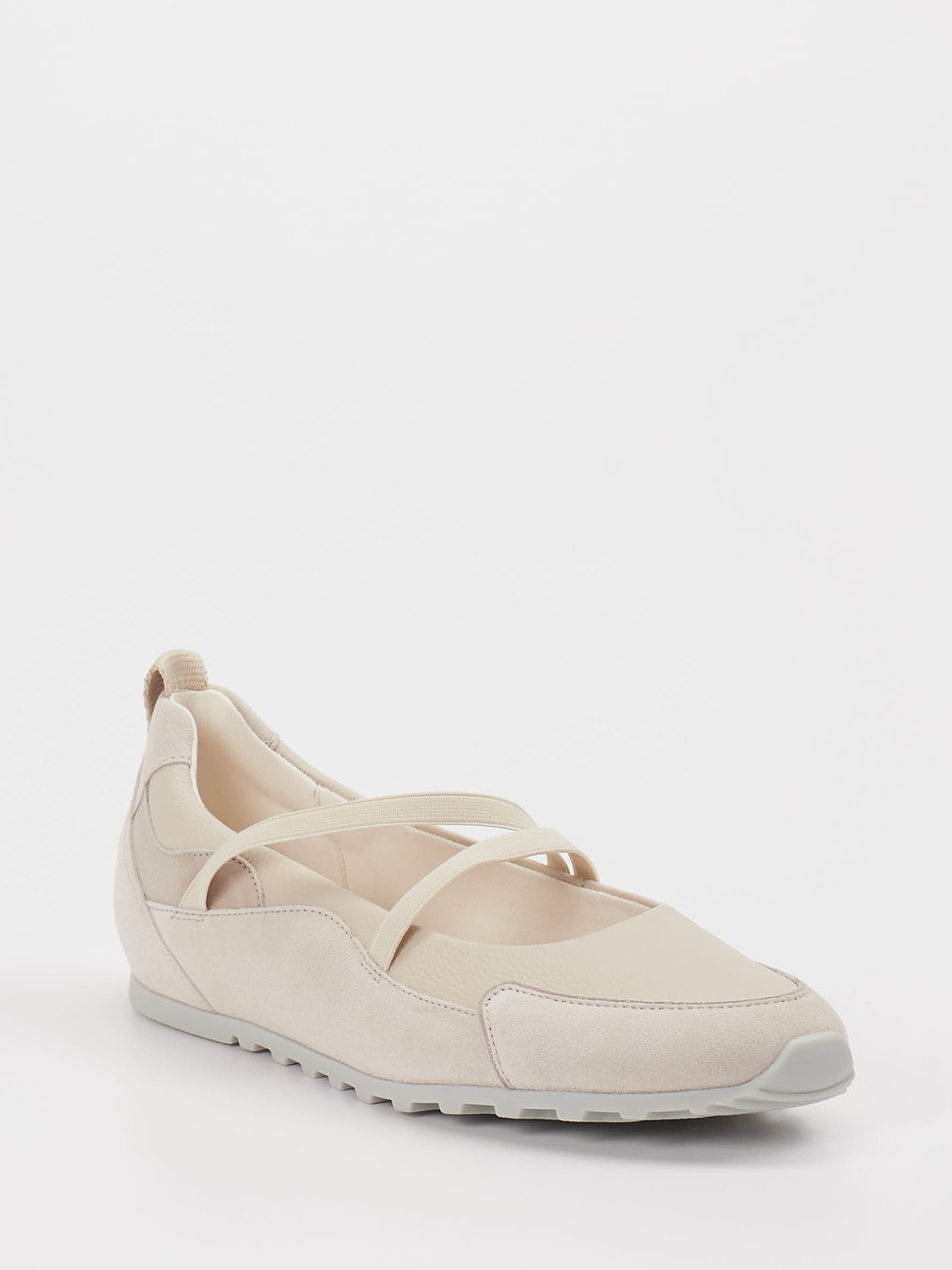 Paul Green – Mary-Jane-Ballerinas aus Velour/Leder Beige