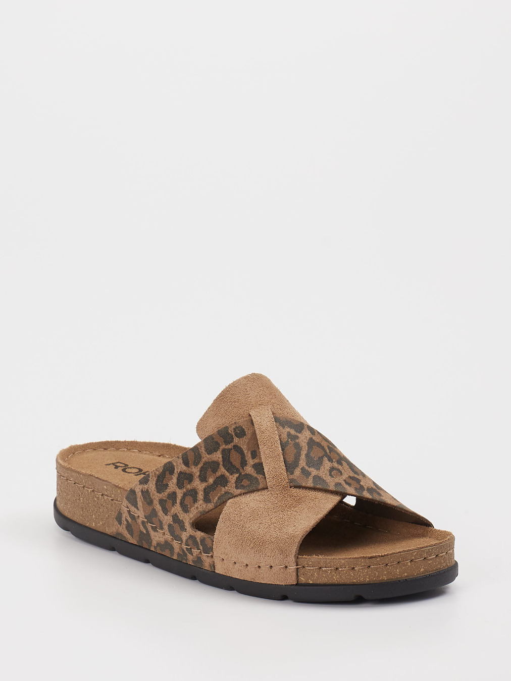 Rohde – Pantolette aus Veloursleder braun