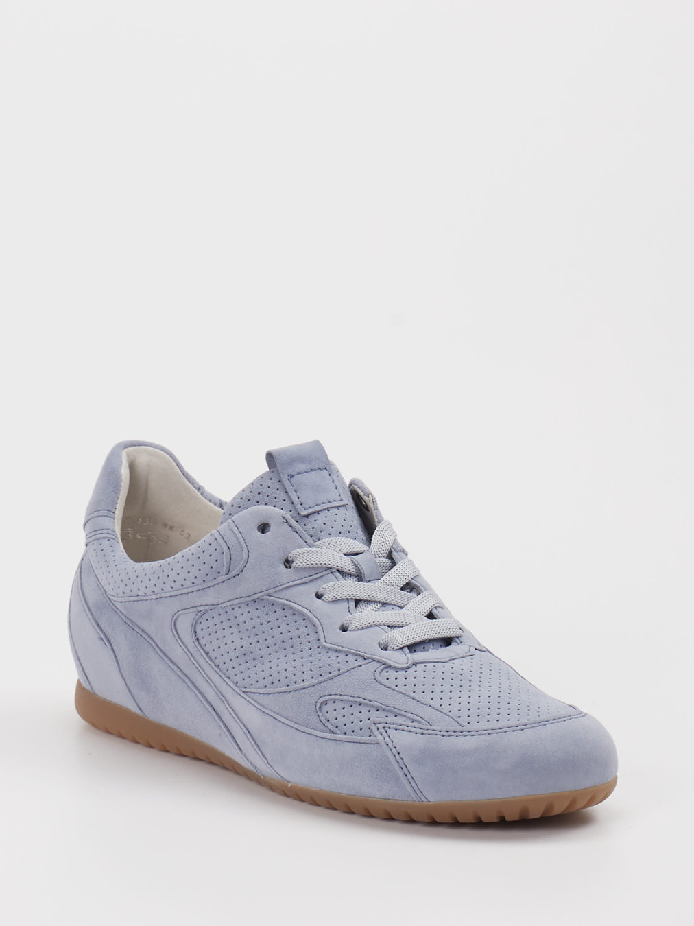 Gabor Comfort – Sneaker aus Veloursleder Hellblau