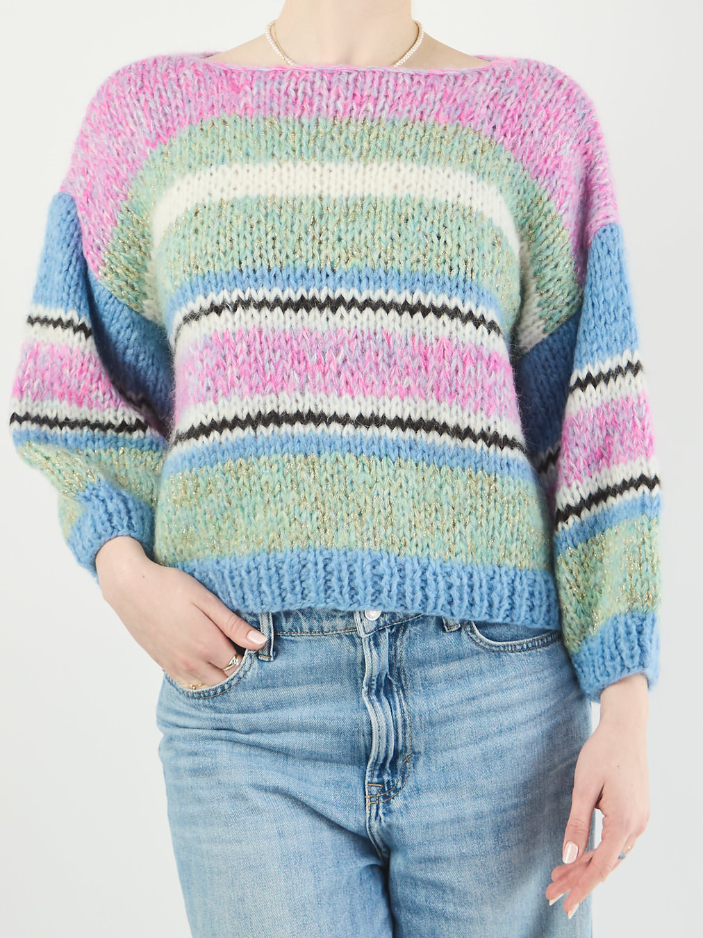 DawnxDare – Strickpullover aus Strick blau