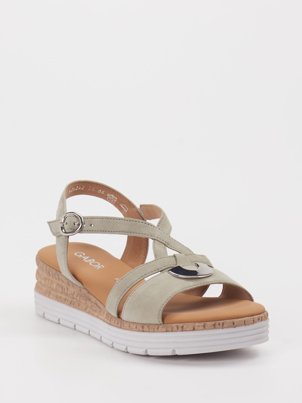 Gabor Comfort – Sandalen aus Veloursleder Grün