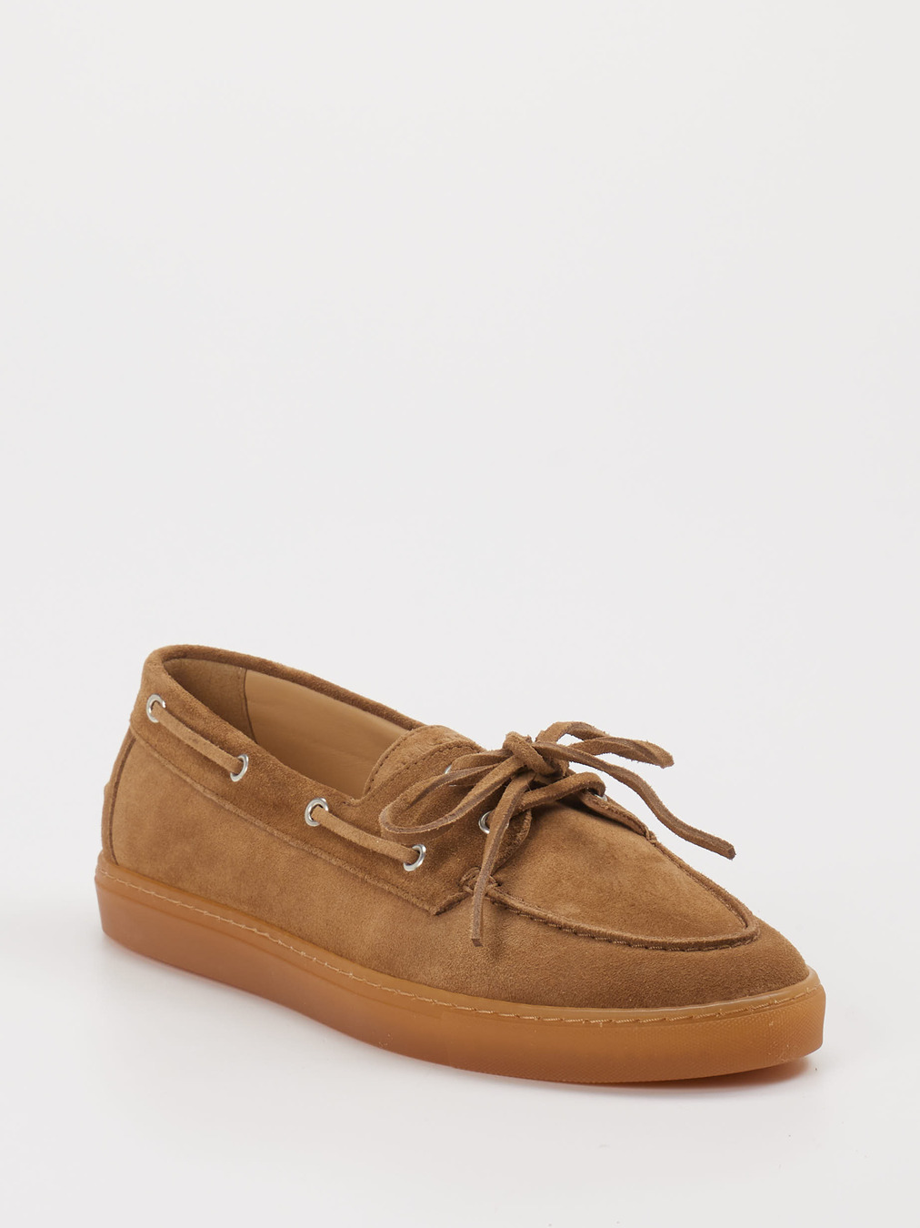 Copenhagen – Bootsschuhe aus Veloursleder Cognac