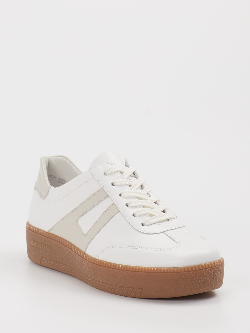 Semler – Sneaker aus Kalbleder Weiß Gumsole