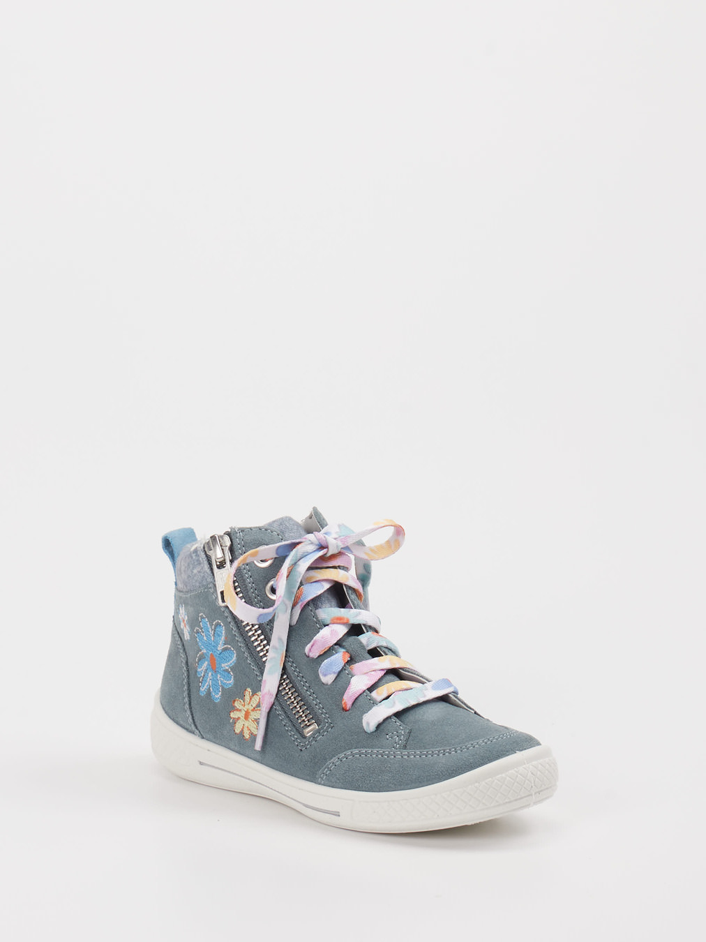 Superfit – High-Top Sneaker aus Veloursleder blau