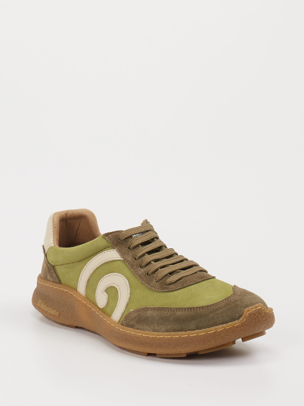 El Naturalista – Sneaker aus Velours/Leder Grün