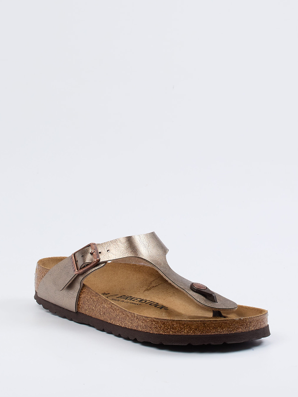 Birkenstock – Zehentrenner aus Lammleder Braun