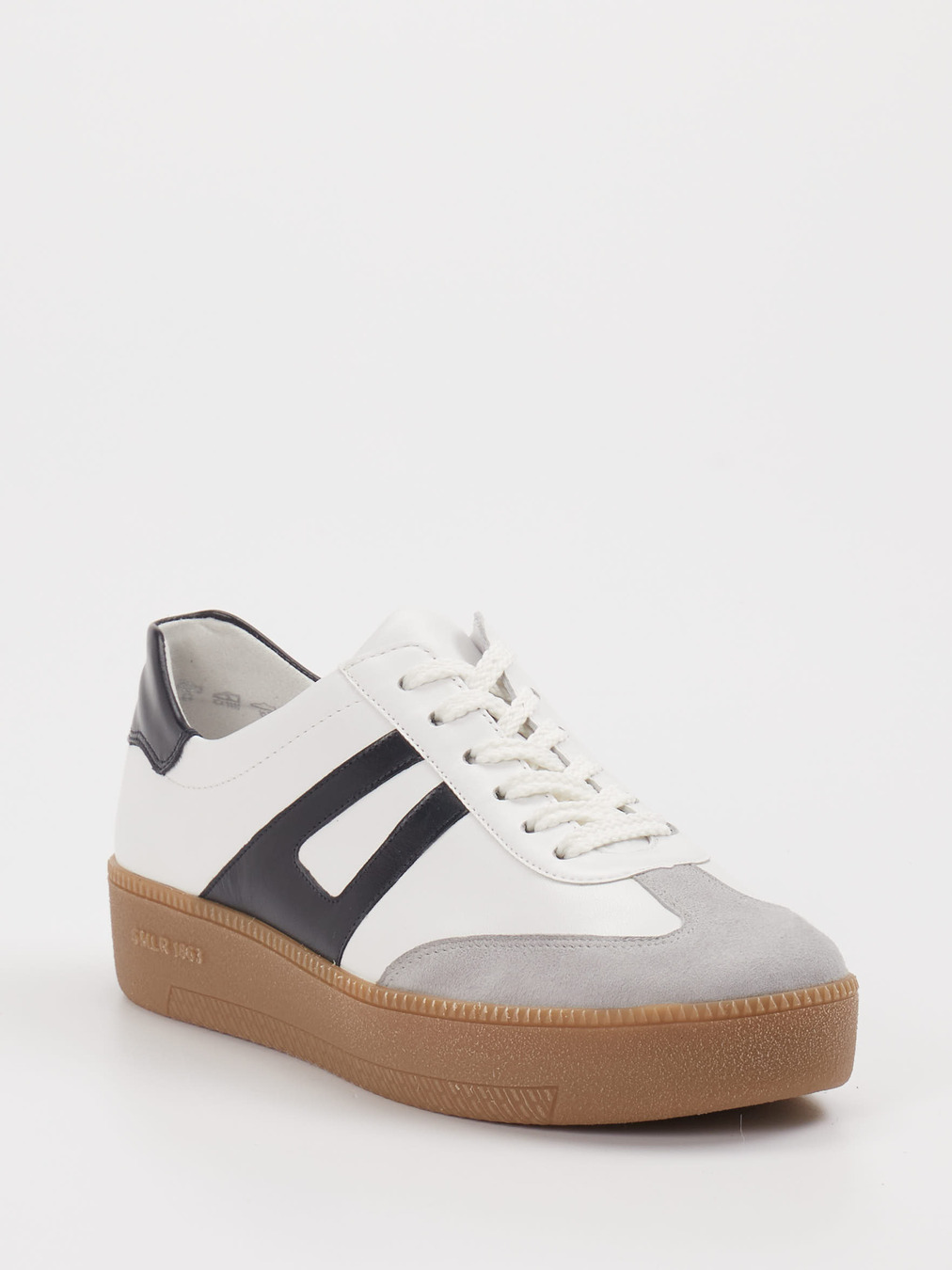 Semler – Sneaker aus Velour/Leder Offwhite