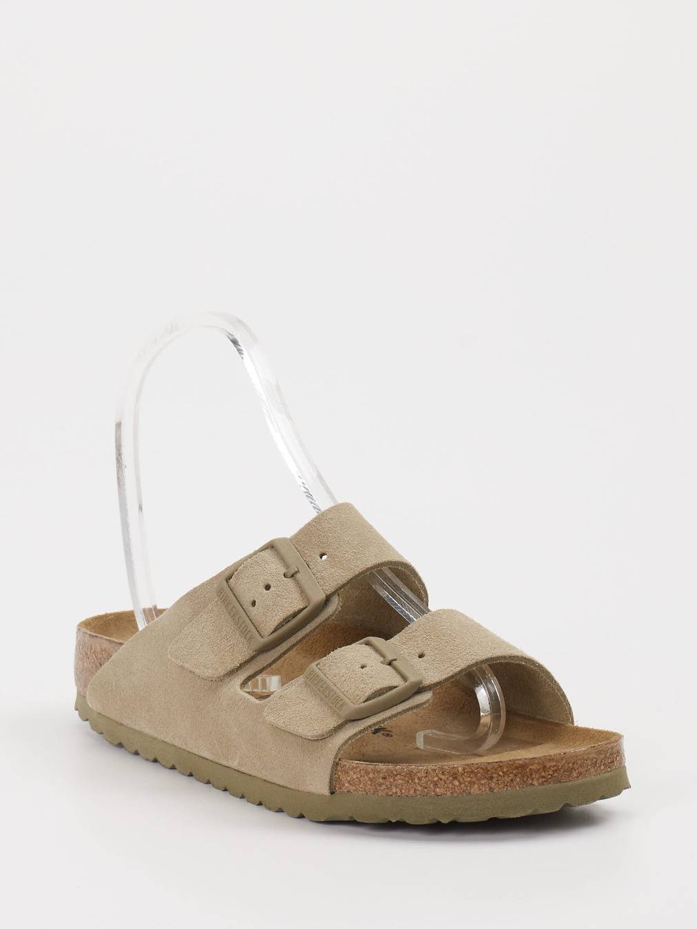 Birkenstock – Pantolette aus Veloursleder grün
