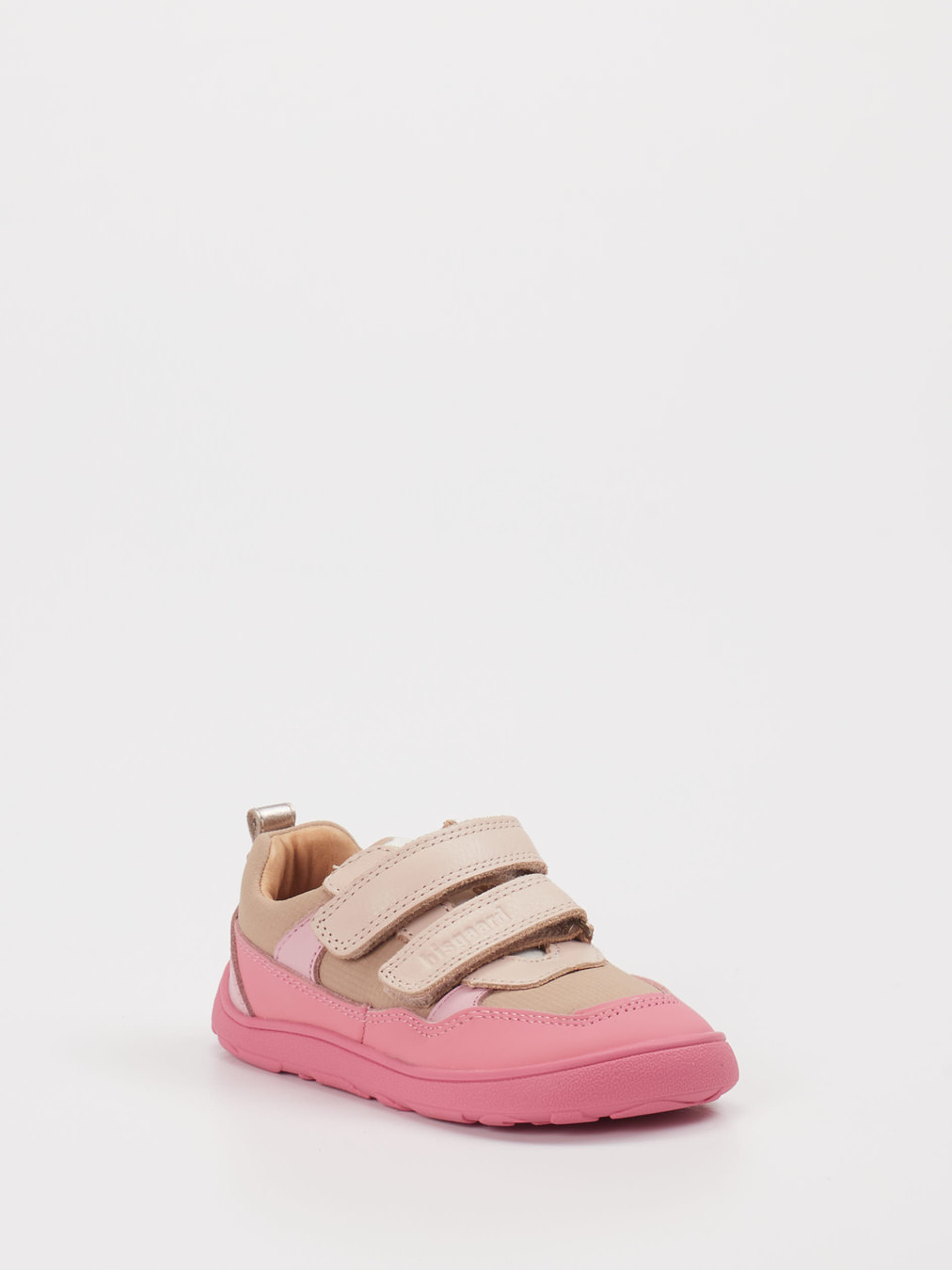 Bisgaard – Klett-Sneaker aus Kalbleder Pink
