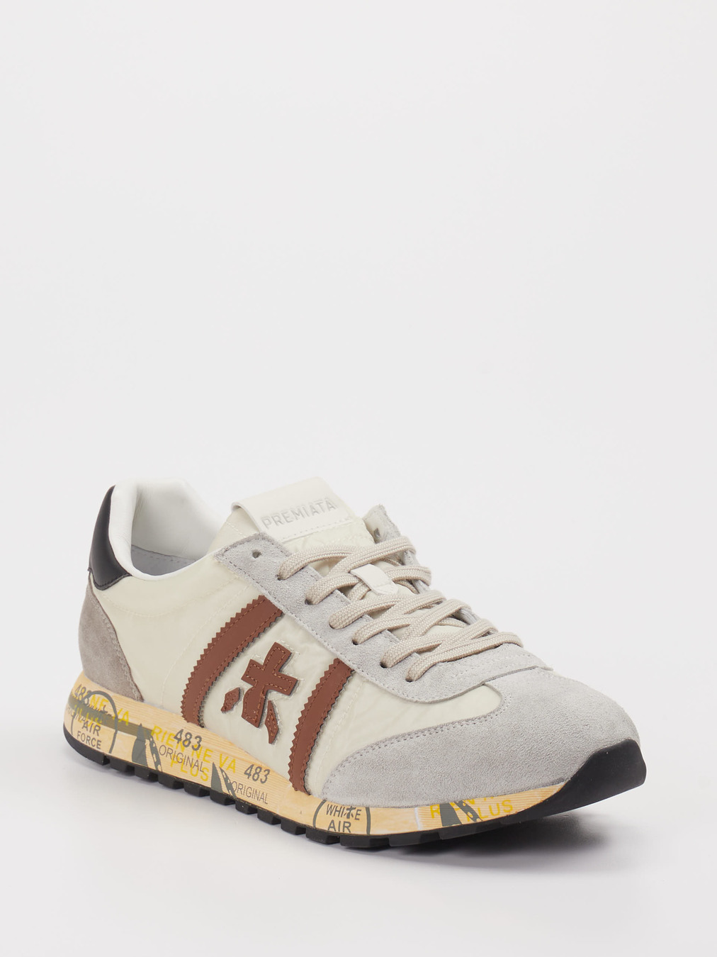 Premiata – Sneaker aus Leder Textil beige