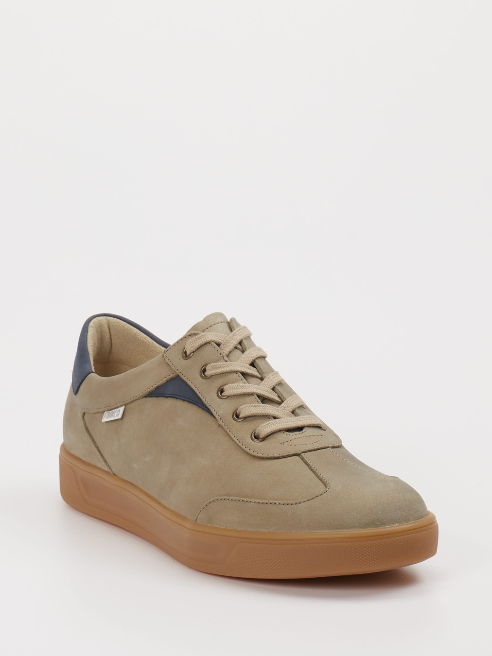 Finn Comfort – Sneaker aus Nubukleder Taupe