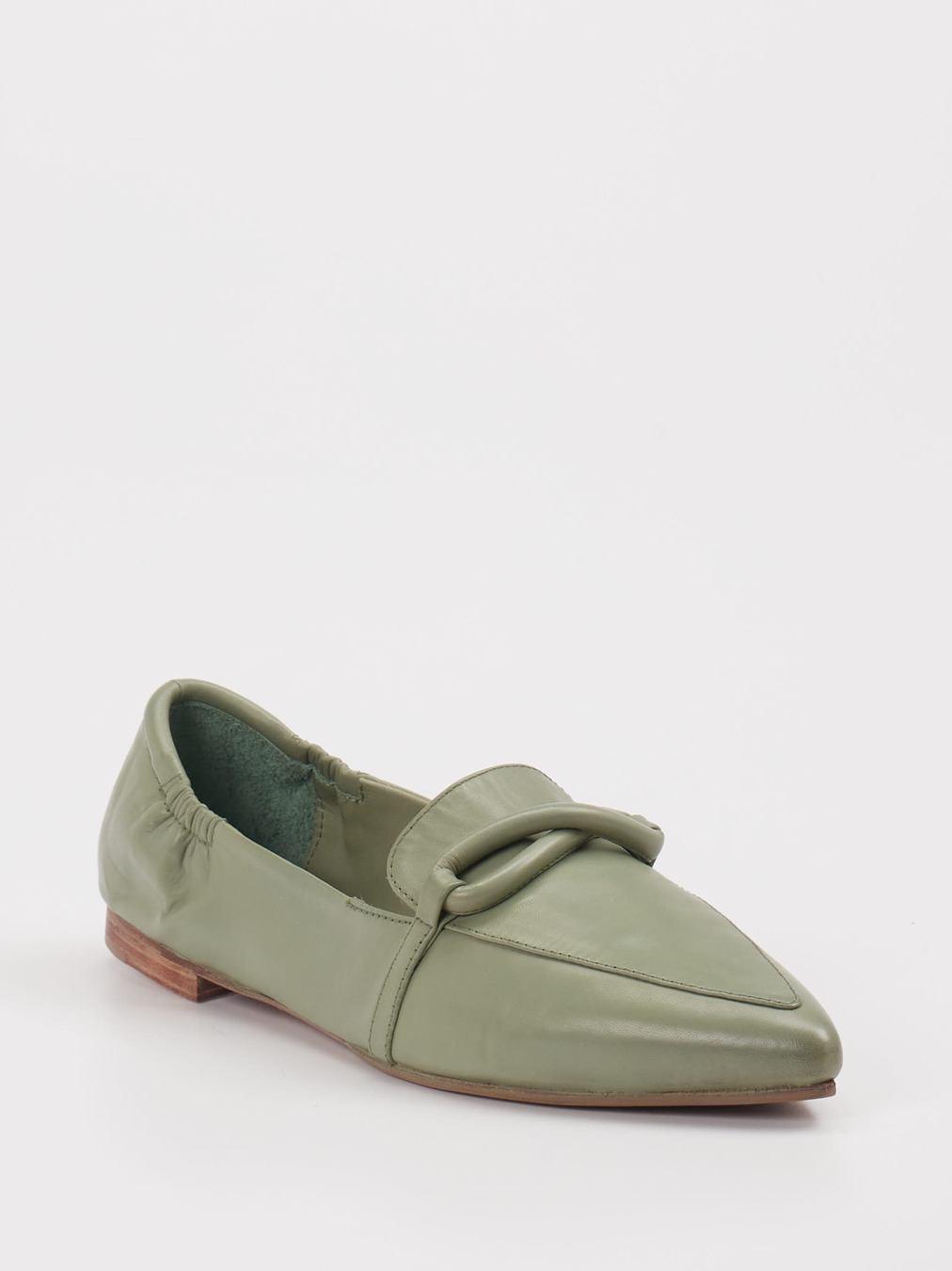 Andrea Puccini – Slipper aus Lammleder grün