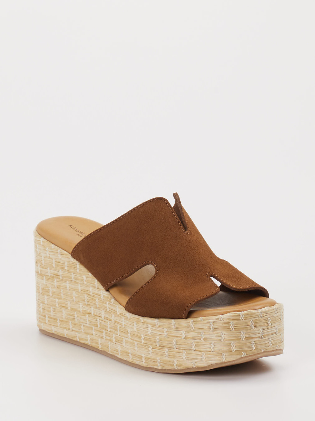 Konstantin Starke – Pantolette aus Veloursleder Braun
