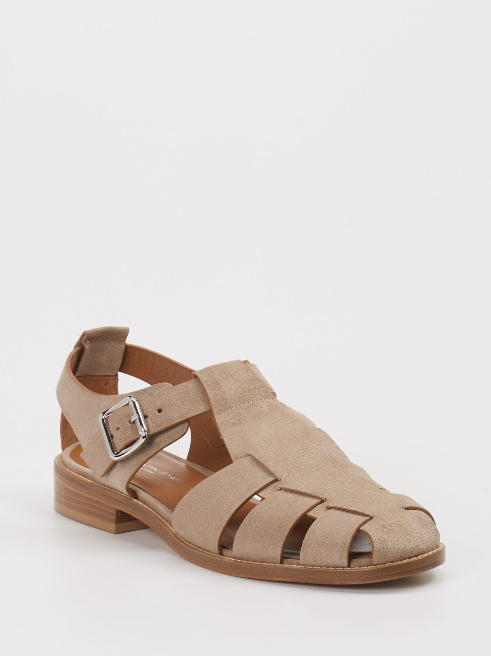 Konstantin Starke – Sandalen aus Veloursleder Taupe