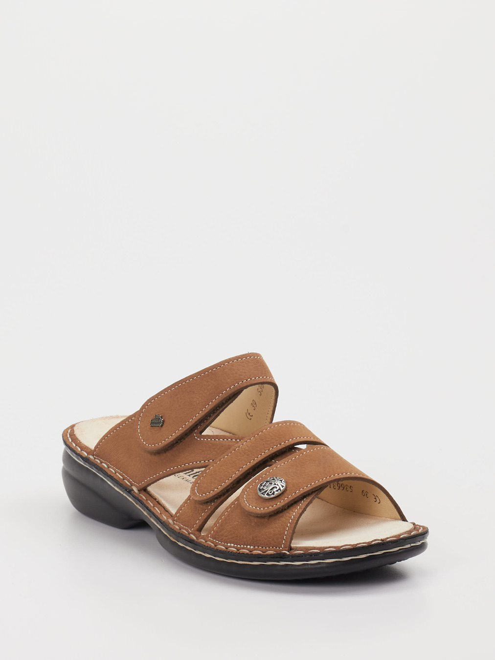 Finn Comfort – Pantolette aus Nubukleder Braun