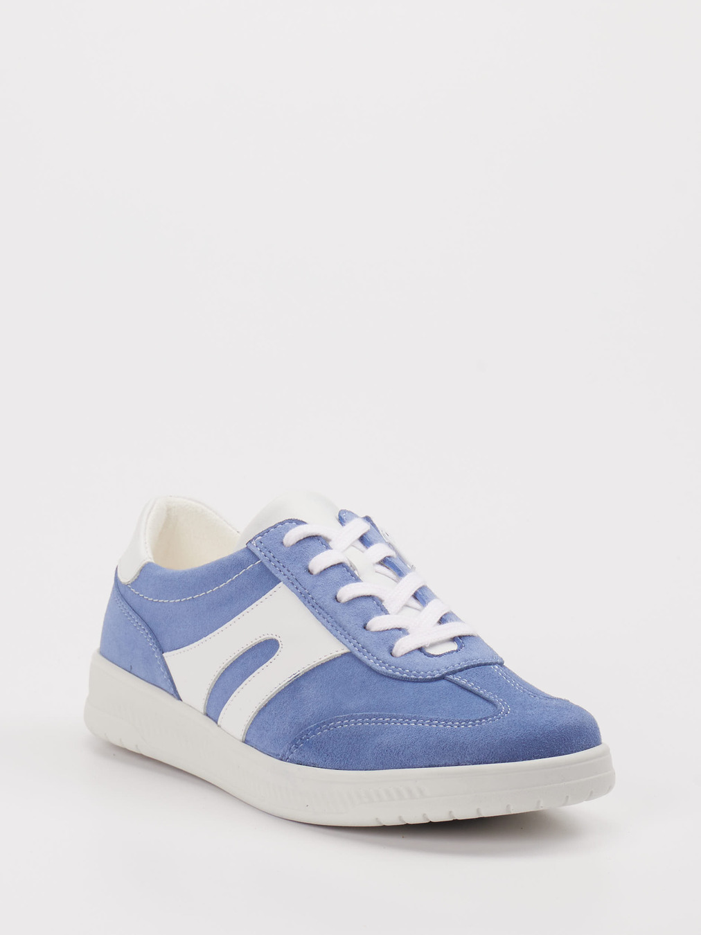 Christian Dietz – Sneaker aus Velour/Leder Blau