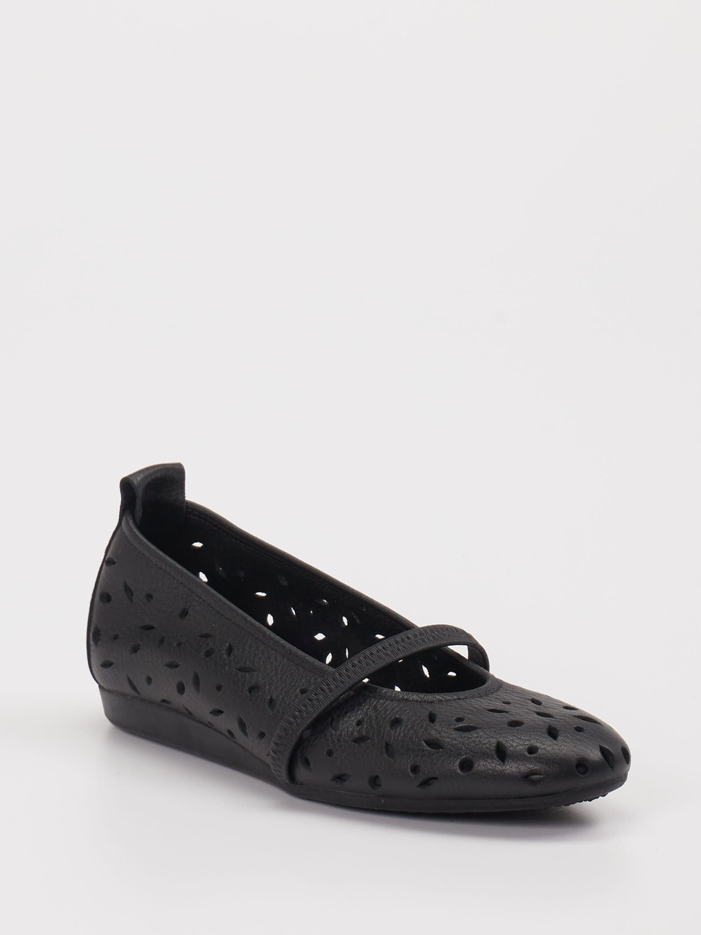 Arche – Spangenpumps aus Hirsch-/Elchleder schwarz