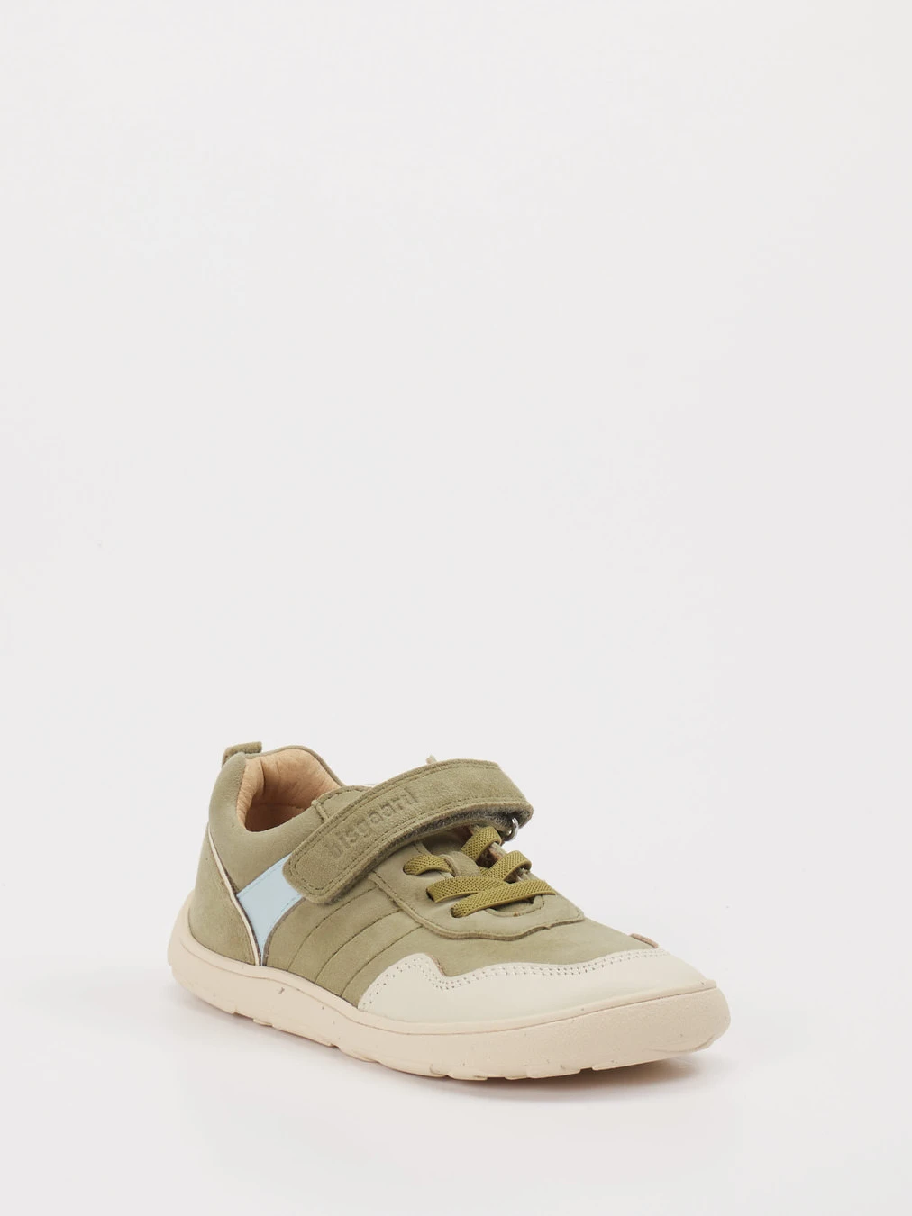 Bisgaard – Klett-Sneaker aus Veloursleder grün