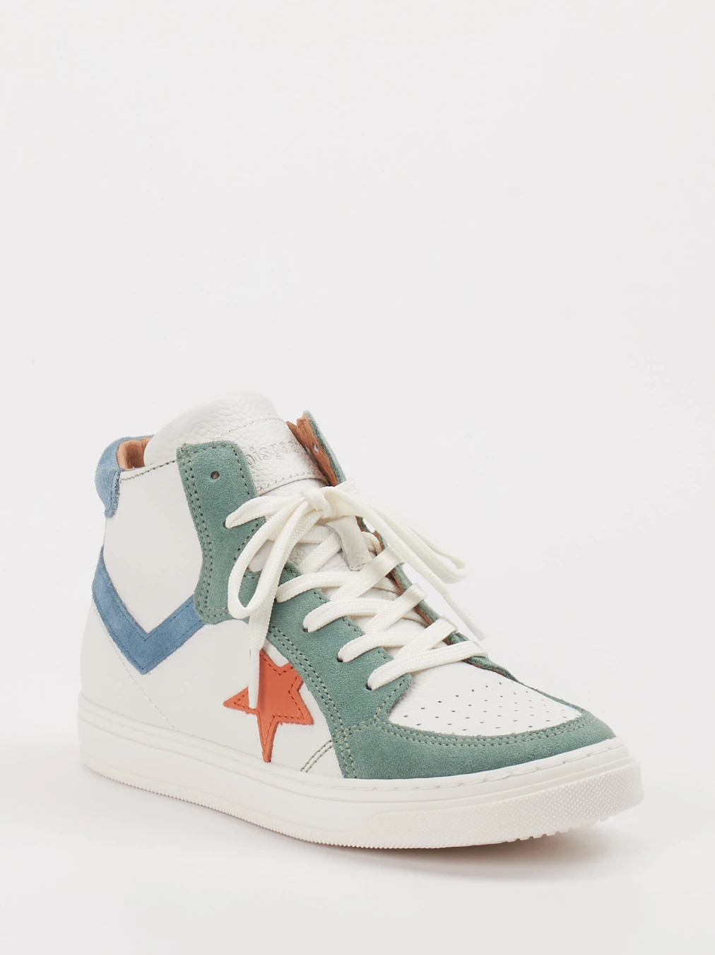 Bisgaard – High-Top Sneaker aus Kalbleder weiß