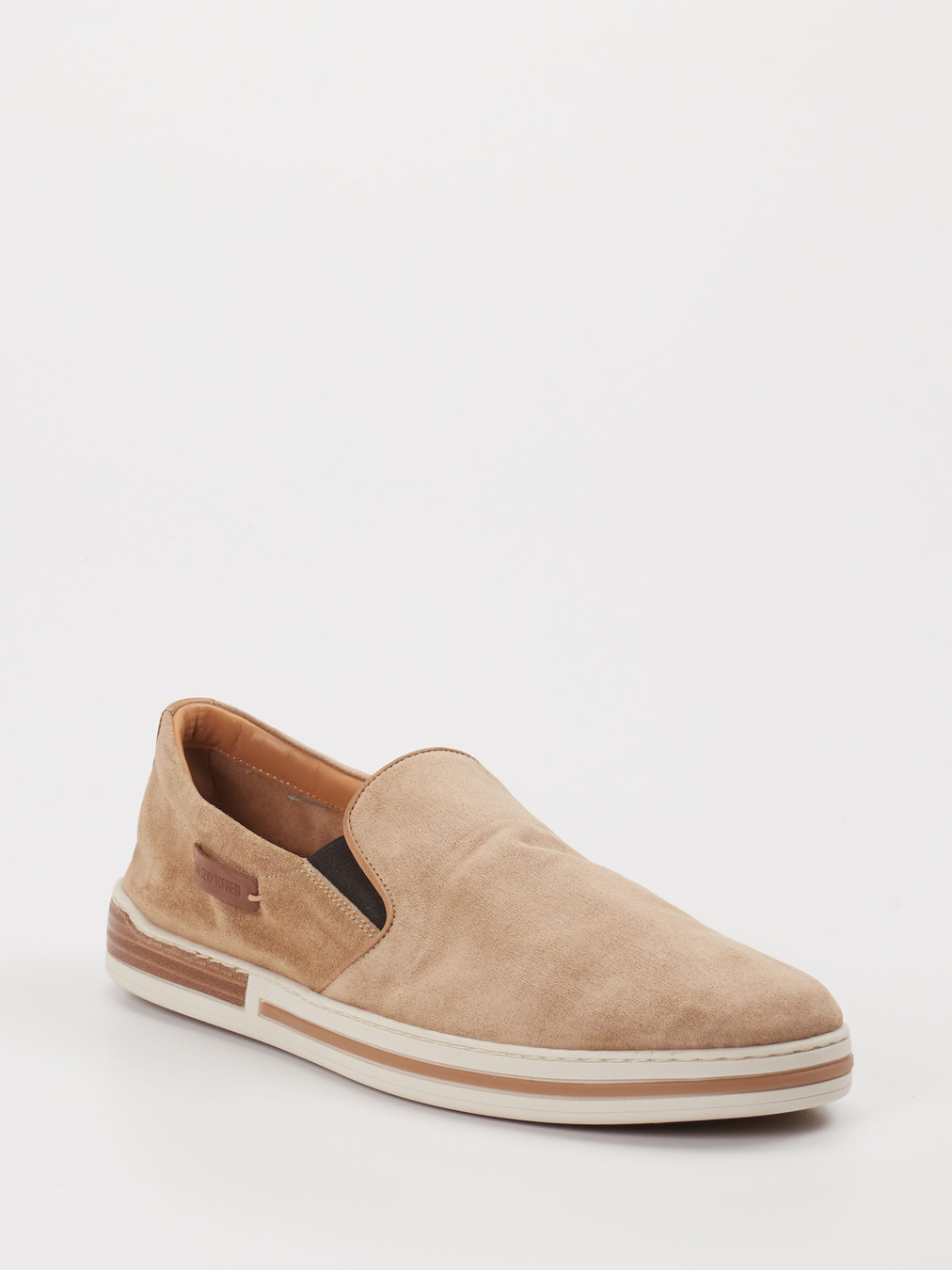 Galizio Torresi – Slipper aus Veloursleder beige