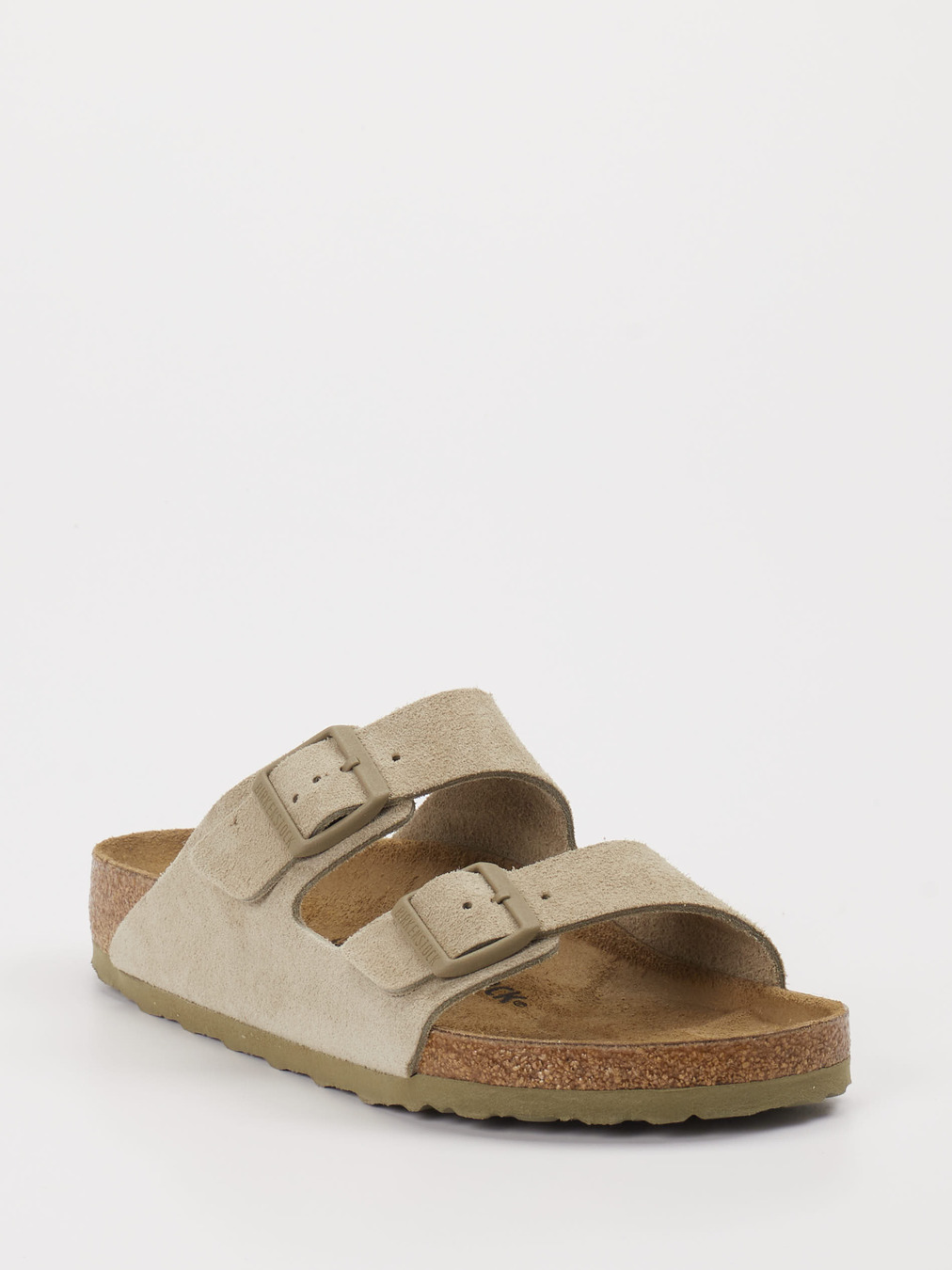 Birkenstock – Pantolette aus Veloursleder Grün