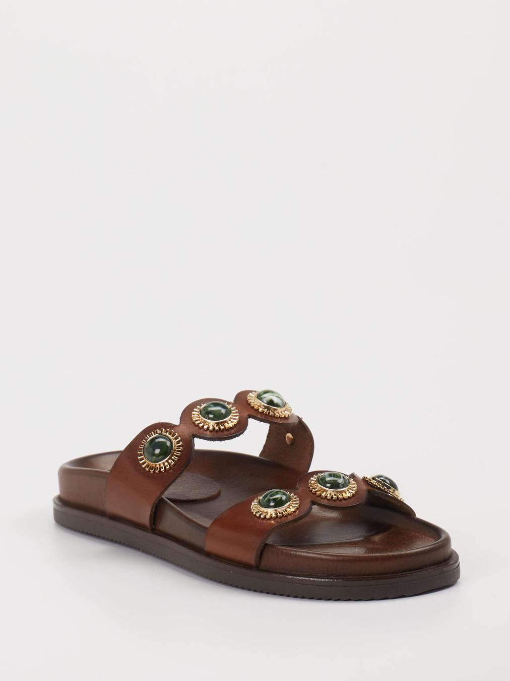 Andrea Puccini – Pantolette aus Kalbleder Braun