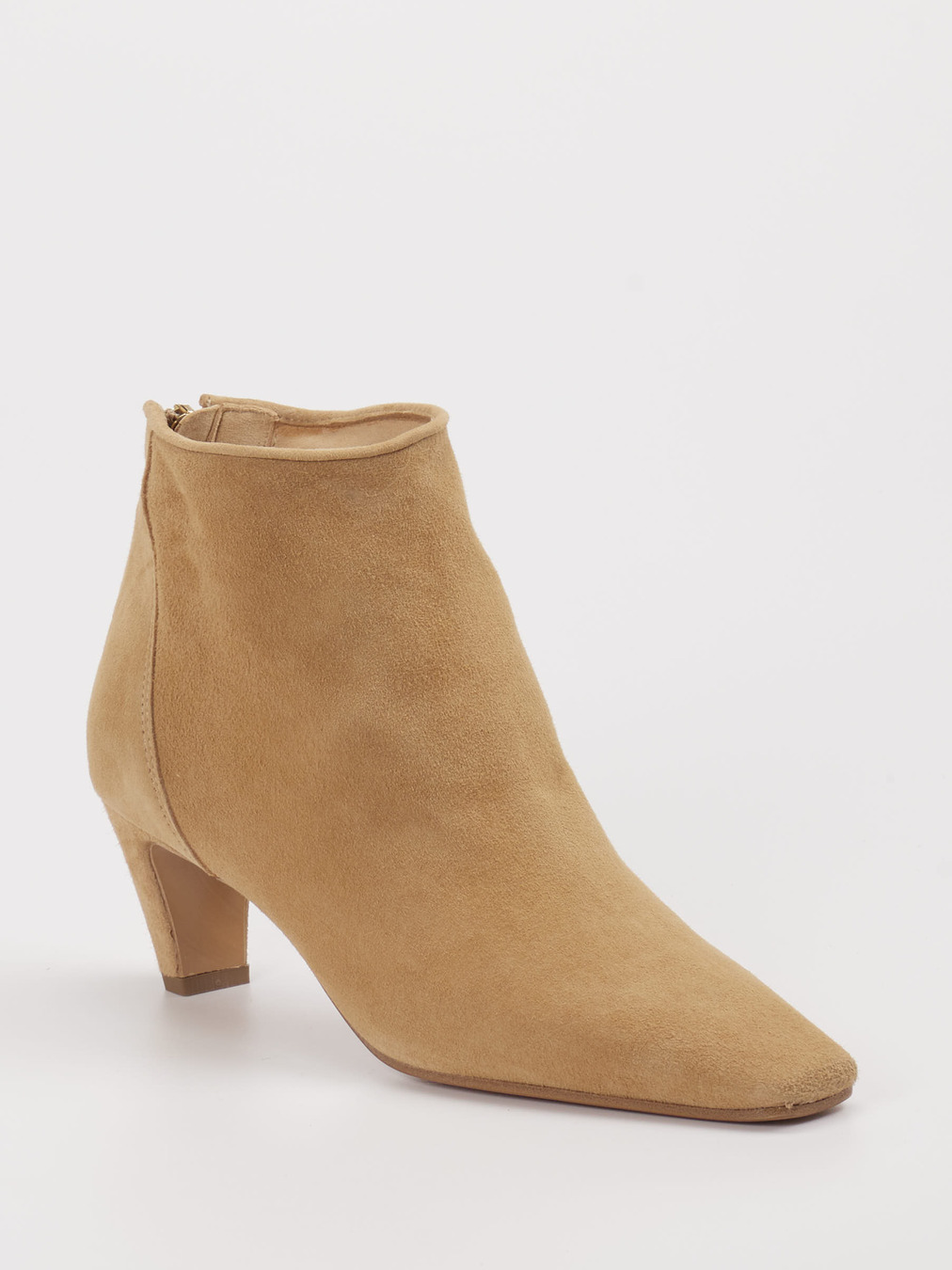 Konstantin Starke – Stiefelette aus Veloursleder Camel