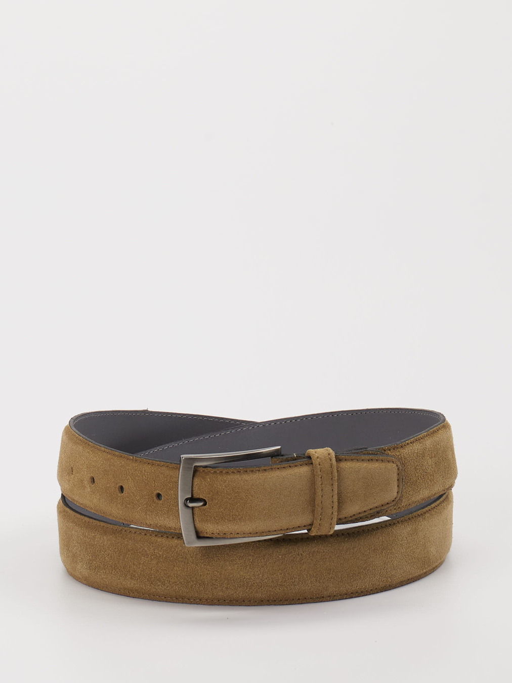 Floris van Bommel – Gürtel aus Veloursleder beige
