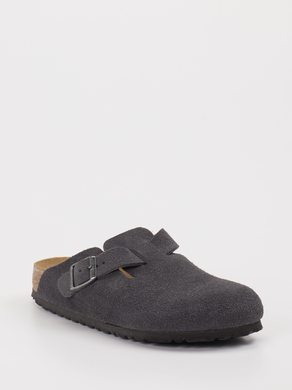 Birkenstock – Clog-Pantolette aus Veloursleder Grau