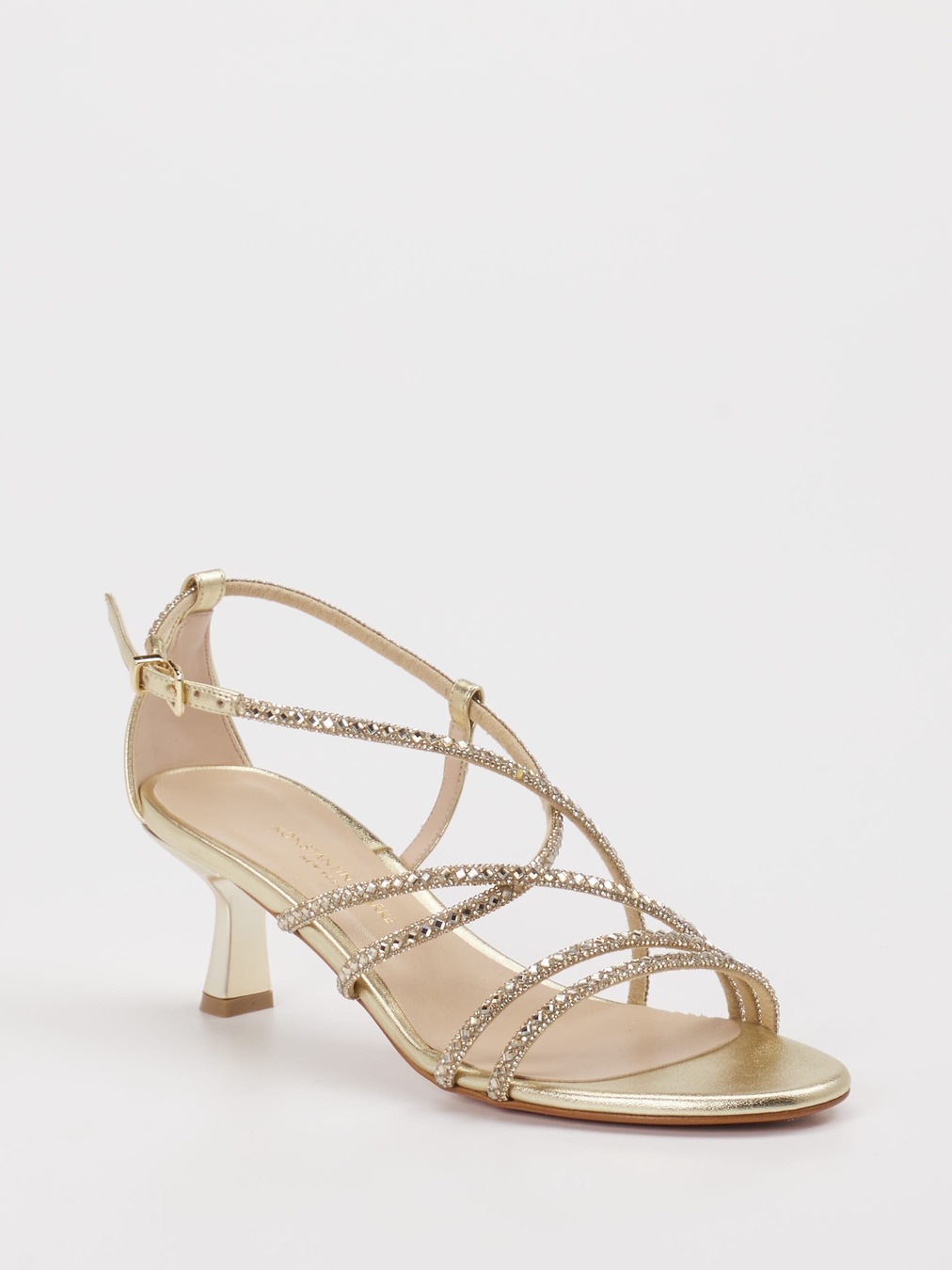 Konstantin Starke – Sandalette aus Leder Gold