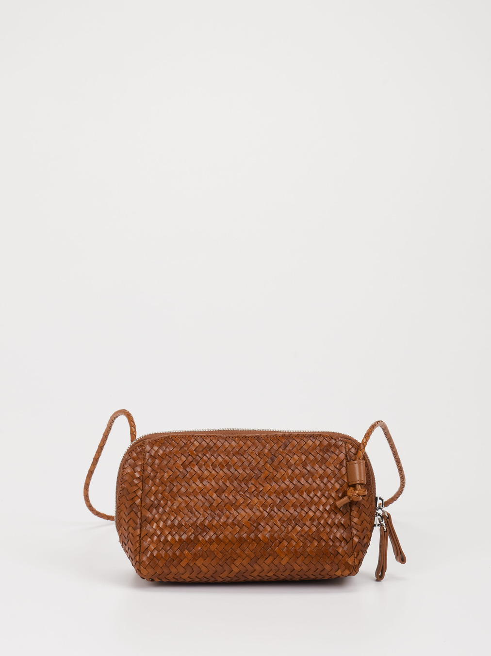 Allan K - Antwerp – Crossbody Bag aus Flechtleder braun