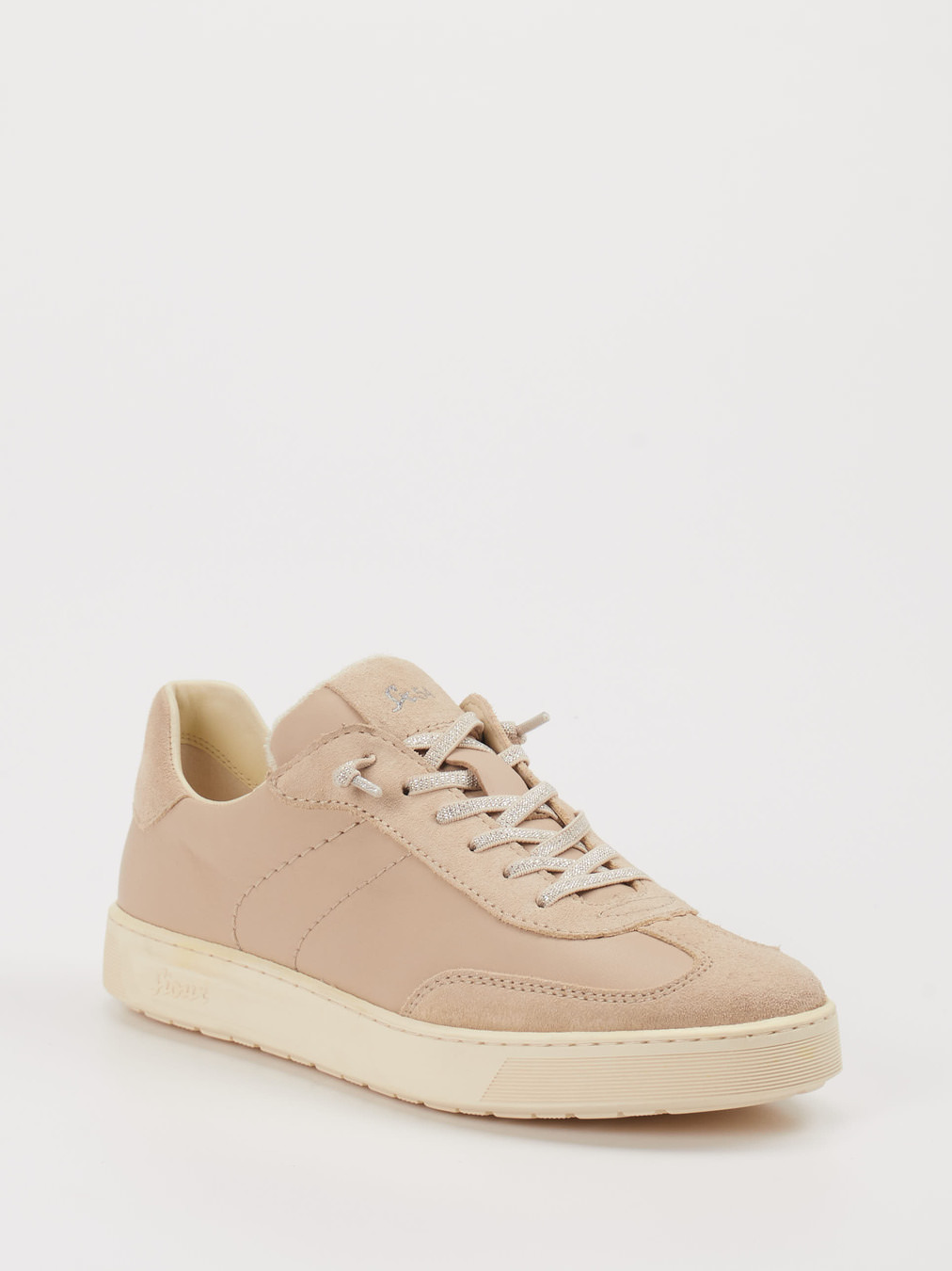 Sioux – Sneaker aus Velours/Leder Beige