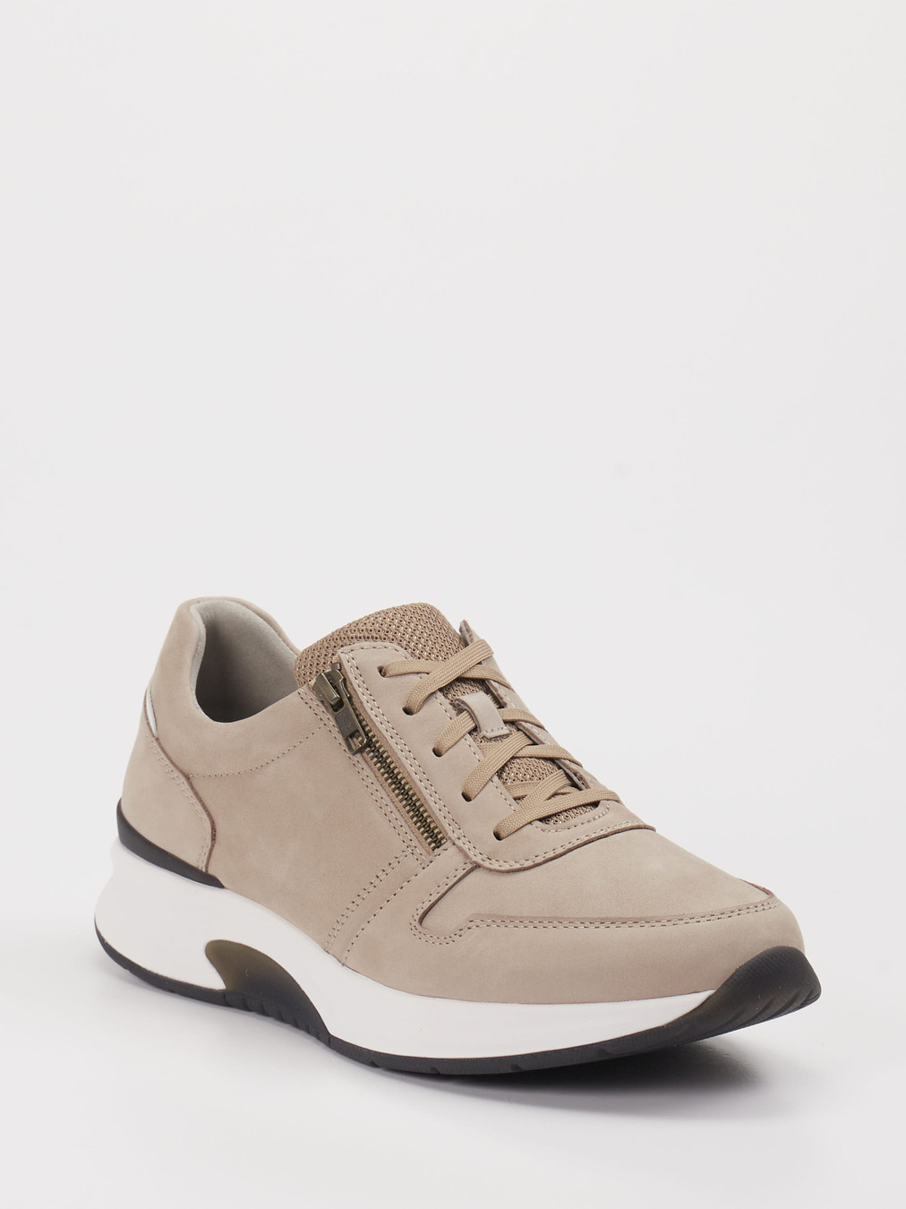 rollingsoft – Sneaker aus Nubukleder Beige