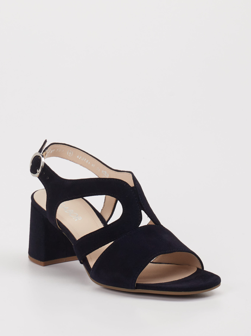 Gabor – Sandalette aus Veloursleder Blau Navy