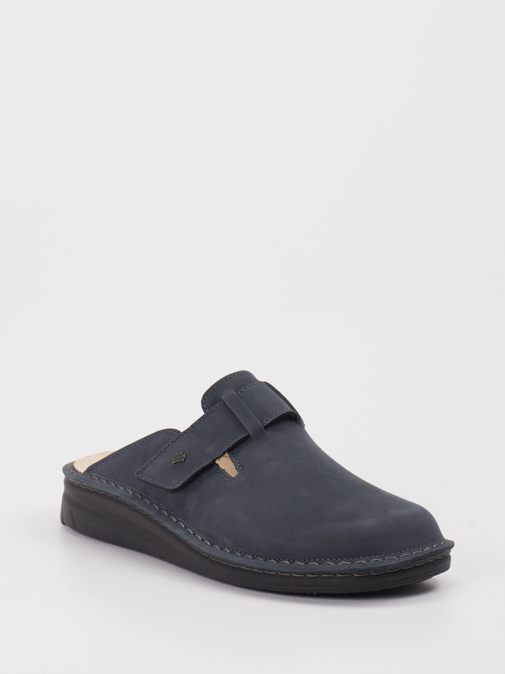 Finn Comfort – Pantolette aus Nubukleder Navy