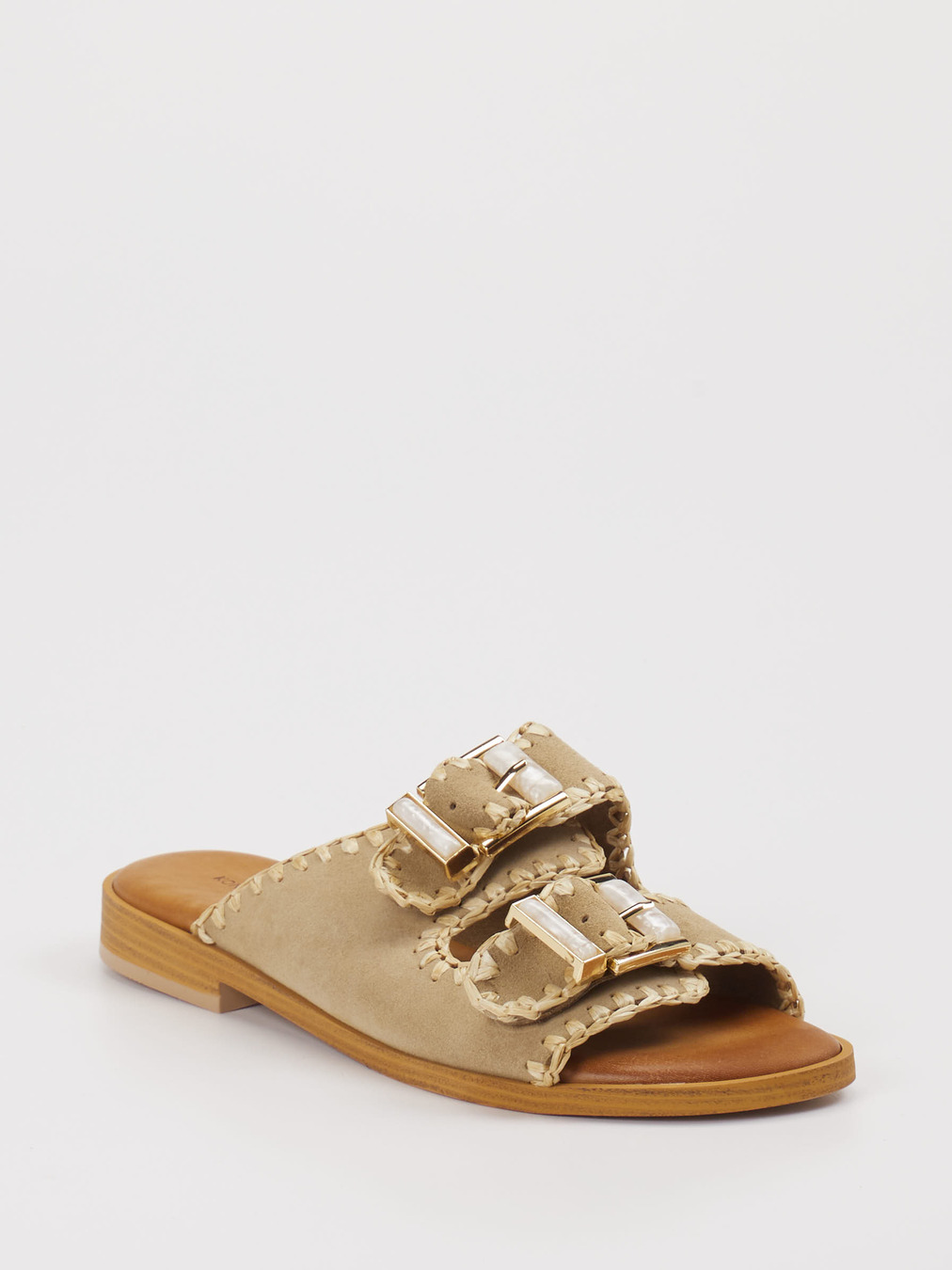 Konstantin Starke – Pantolette aus Leder Beige