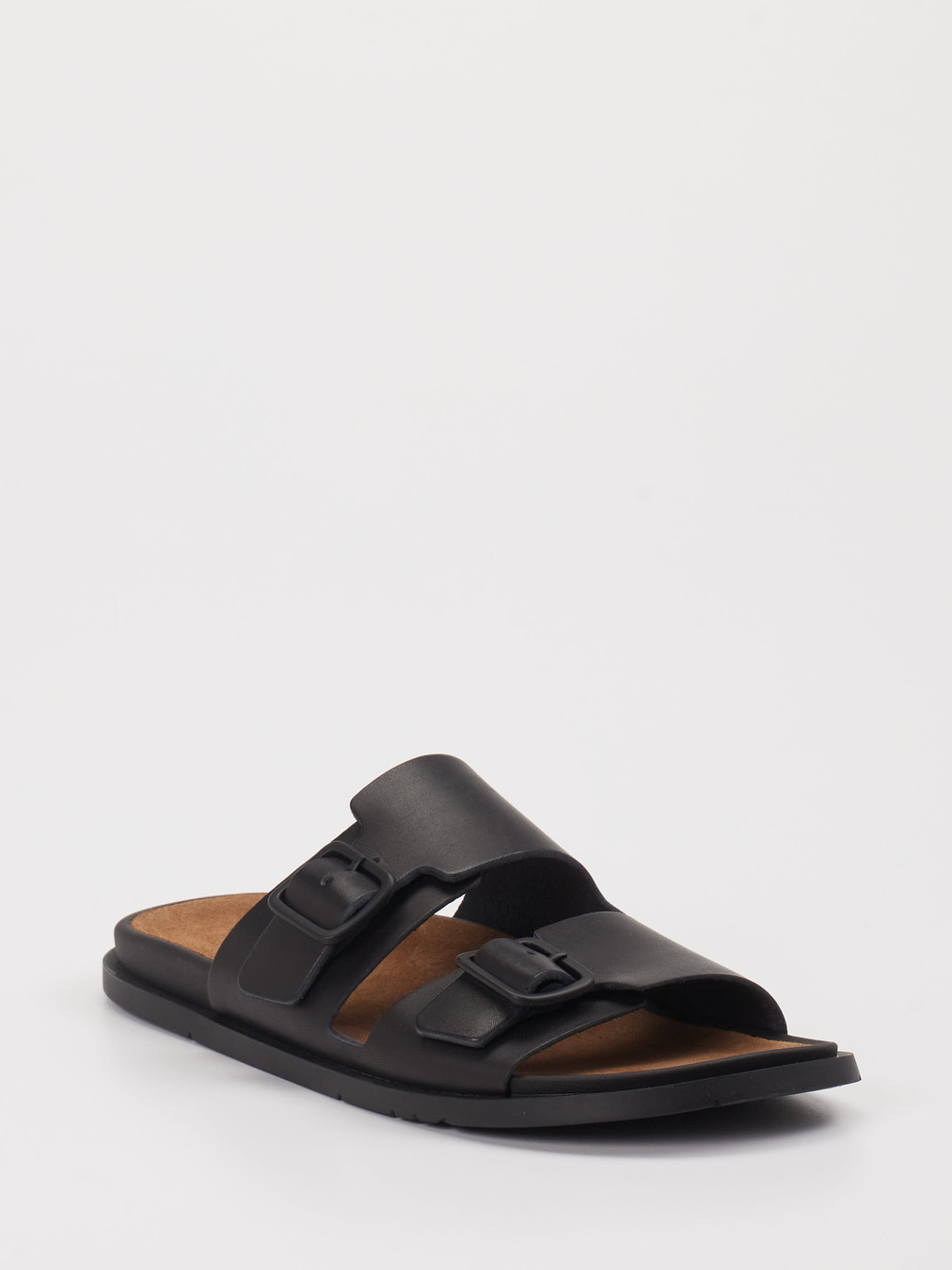 Camper – Pantolette aus Kalbleder schwarz