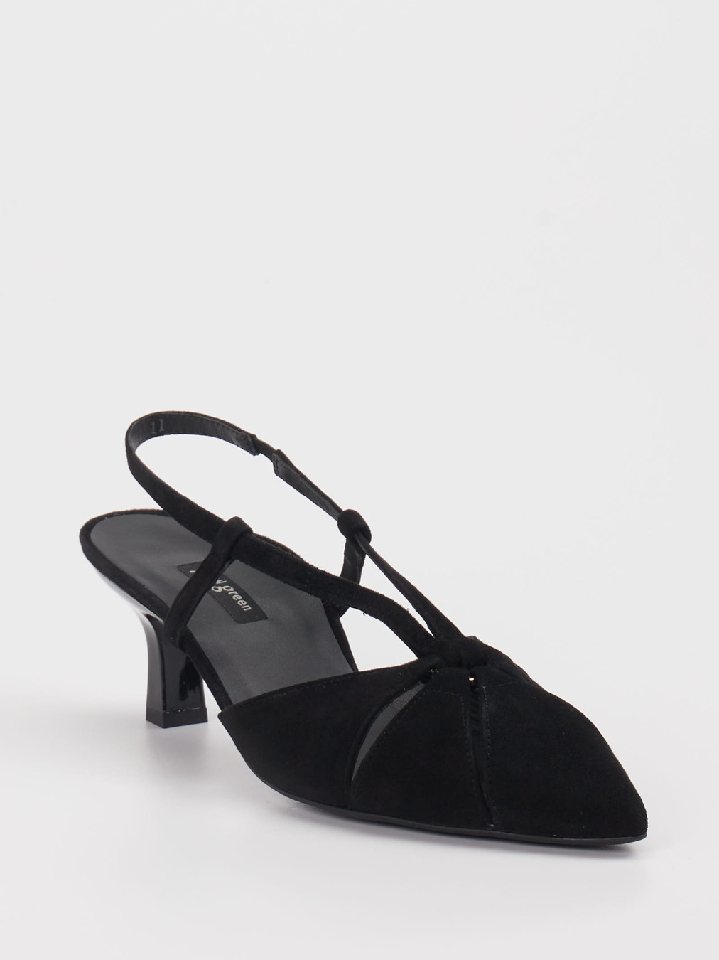 Paul Green – Slingback-Pumps aus Veloursleder Schwarz