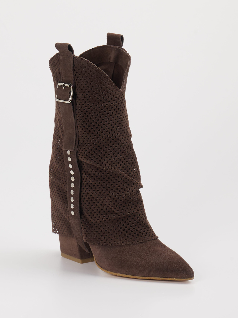 Konstantin Starke – Westernstiefel aus Veloursleder Braun