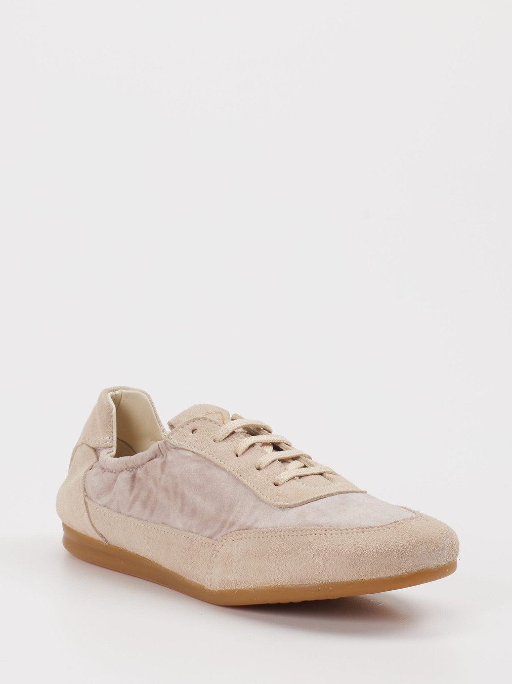 Zago x Zumnorde – Sneaker aus Velour/Textil Beige