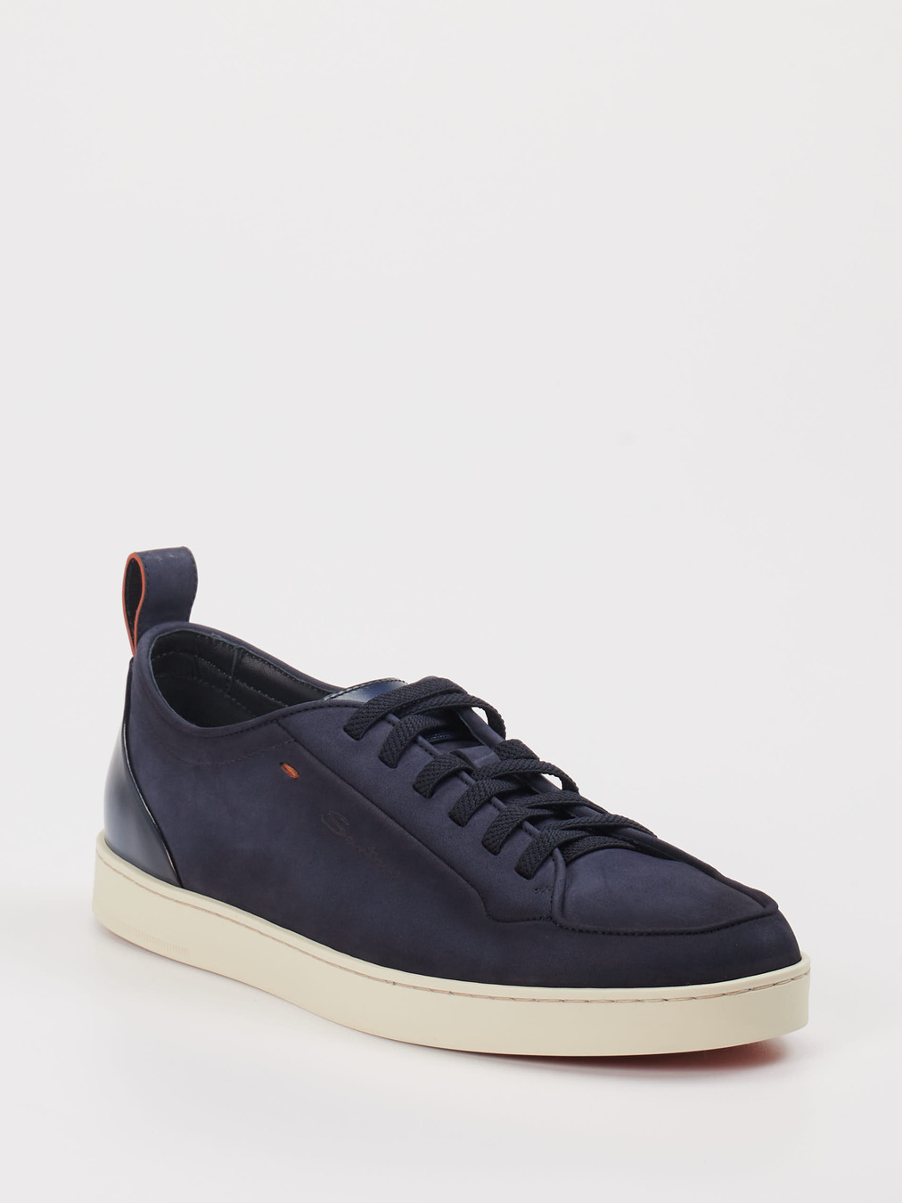 Santoni – Sneaker aus Veloursleder Blau