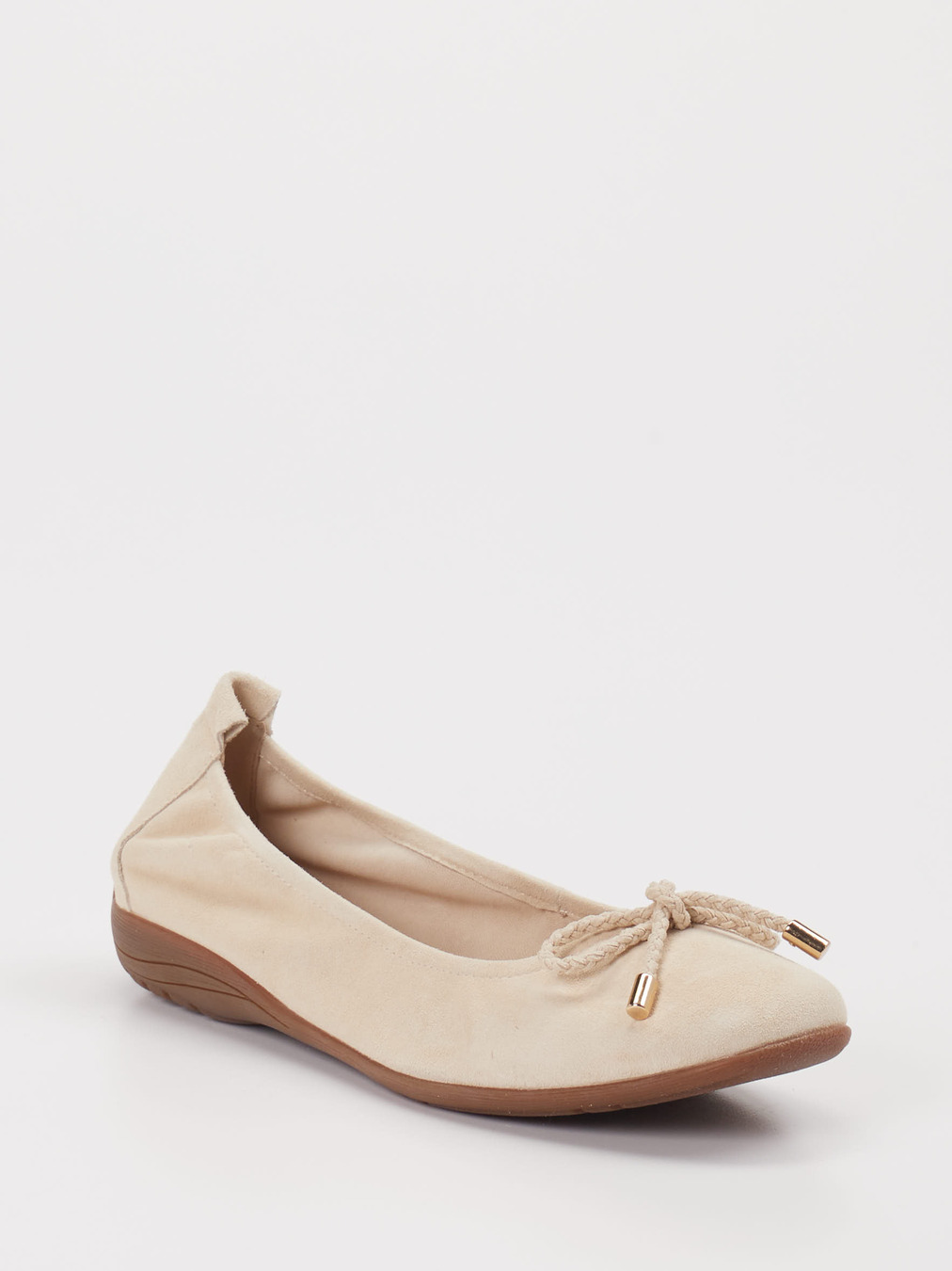 Josef Seibel – Ballerina aus Veloursleder beige