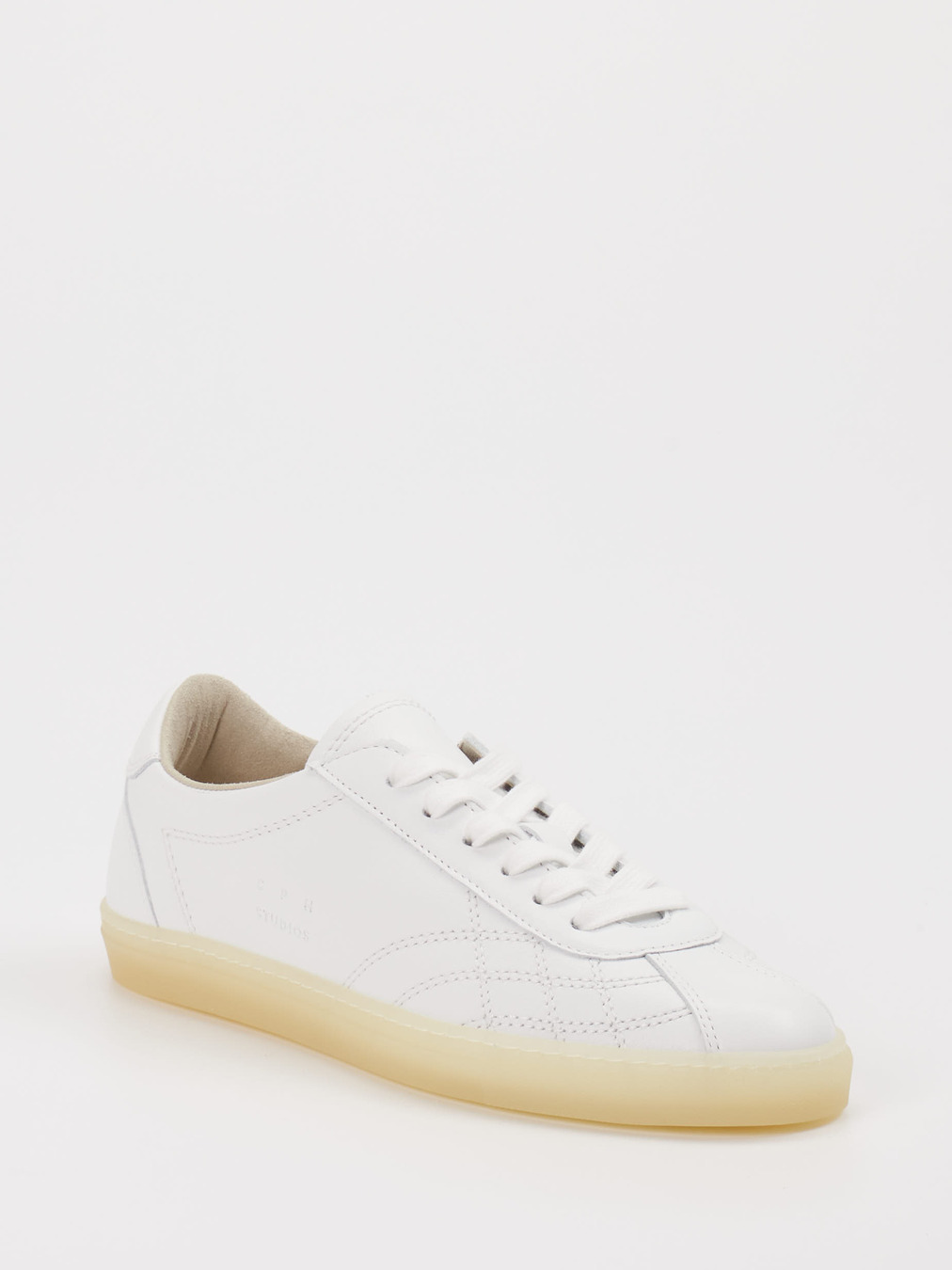 Copenhagen – Sneaker aus Kalbleder Weiß Gumsohle