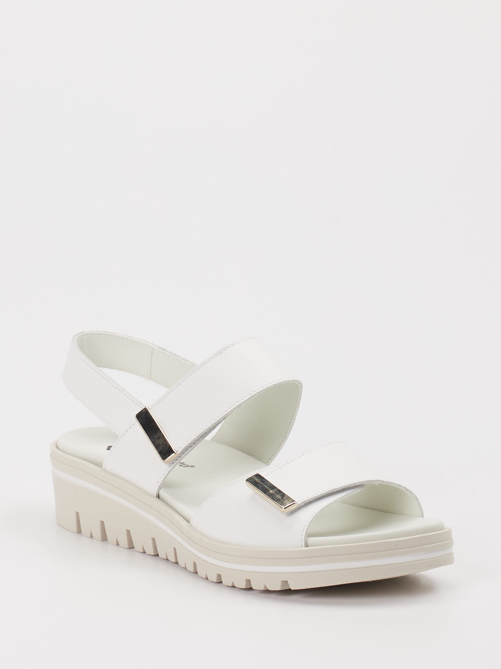 Piesanto – Sandale aus Kalbleder Weiß